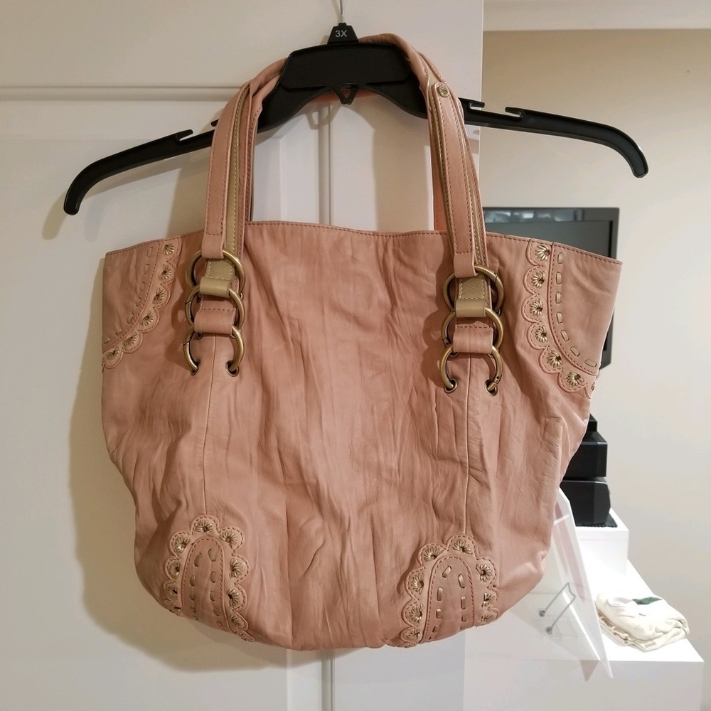 Sabrina Scala Satchel Leather Handbag - Picture 10 of 13